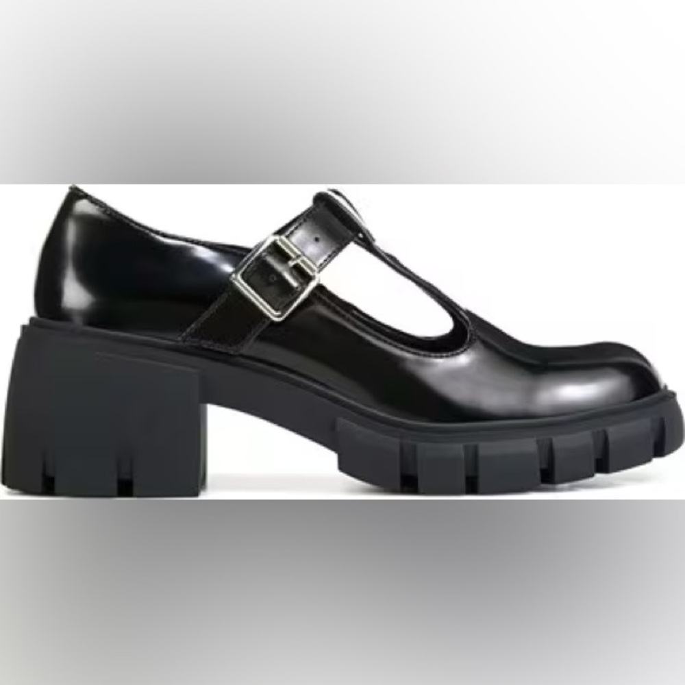 Madden Girl Black Chunky Mary Jane Shoes